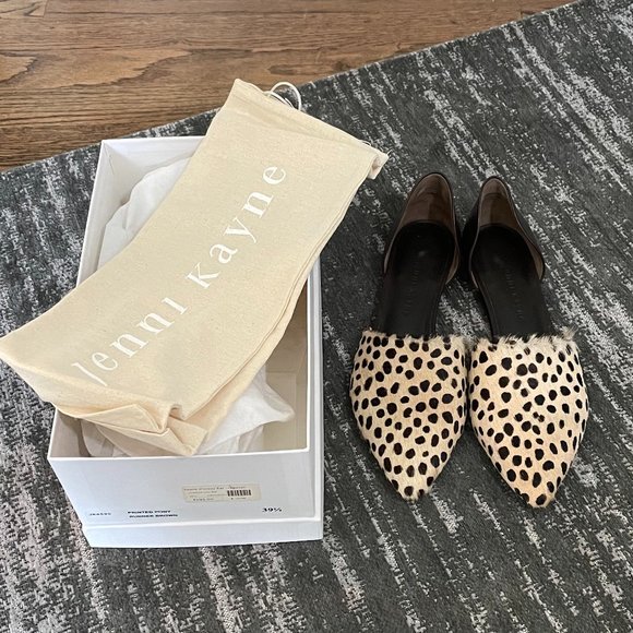 COPY - Jenni Kayne d'orsay cheetah/brown flats, size 39.5 / 9.5 / 9 - Picture 1 of 7